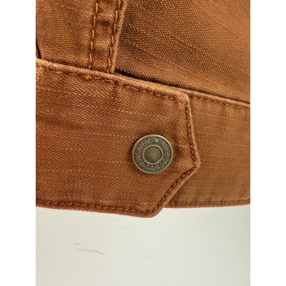 Levi's Women High Collar Button-up Front Karlie Utility Jacket Brown XL NWT - Picture 4 of 16